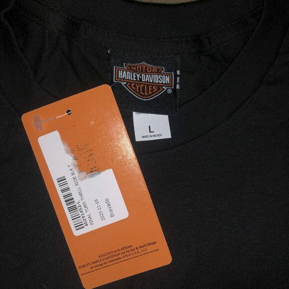 Harley Davidson Shirt Final Turn Thrill of the Ride T-Shirt L Blk NWT - Picture 4 of 6